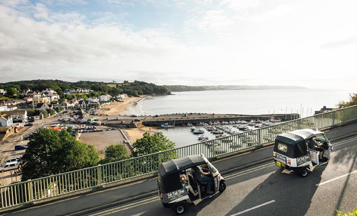 A wonderful view of Saundersfoot Bay in a tuk tuk